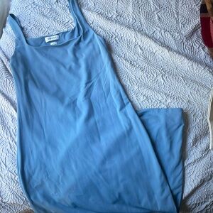 Aritizia Babaton Squareneck Contour Dress - Light Blue